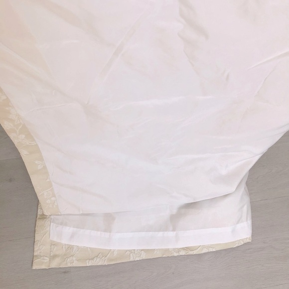 New J. Queen Ivory Embroidered Pole Top Drapery Curtain Panel Set 88” x 50” - Picture 8 of 12